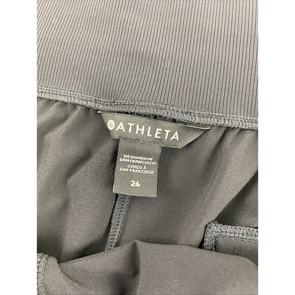 Athleta Nolita Slim Tapered Crop Pant Black Pull On 980400 Pocket Womens Plus 26 - Picture 8 of 16